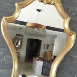 Louis XV style mirror guaranteed with water-gilded wood and gold leaf