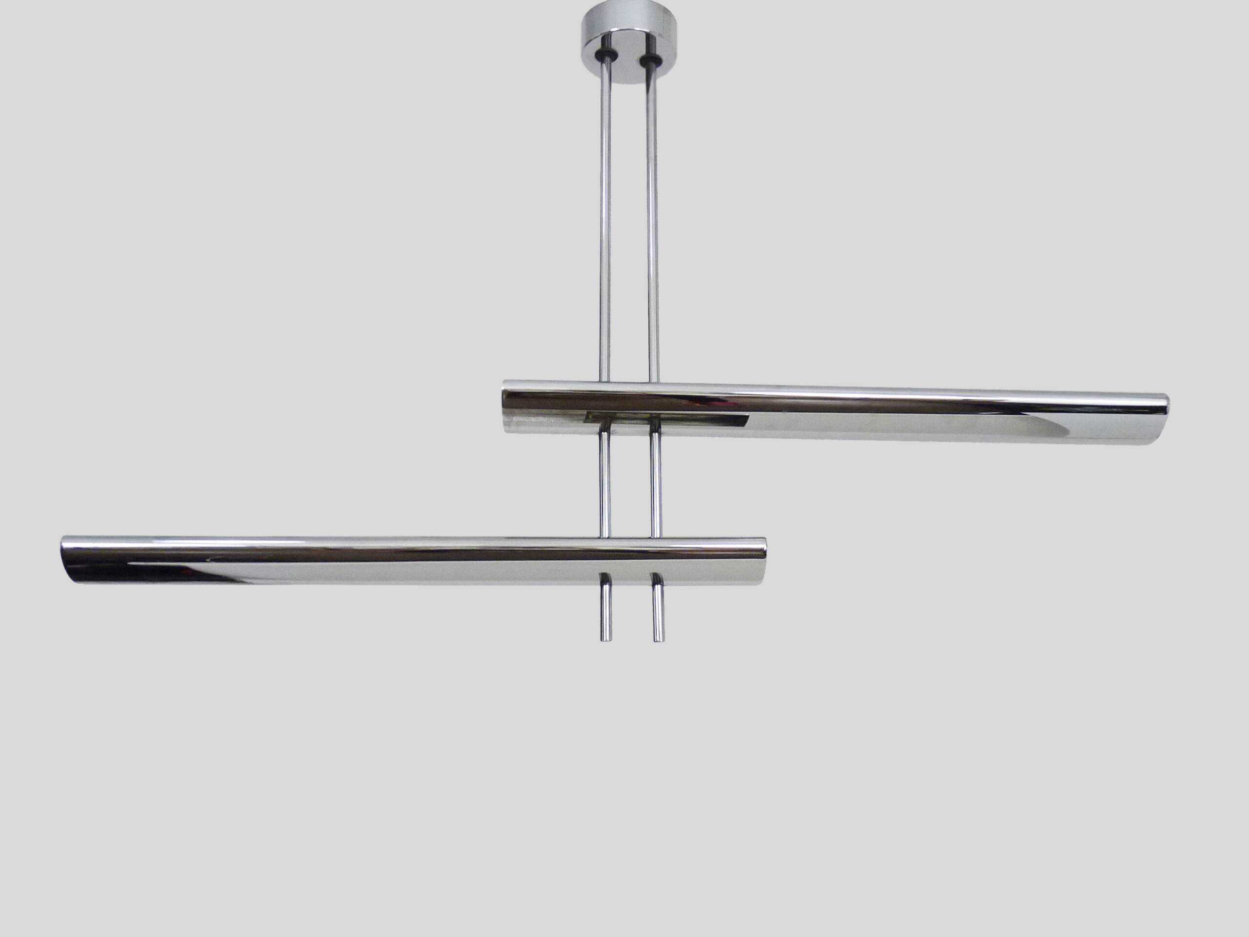 French Crown Halogen Pendant Chandelier from Maison Lucien Gau LG, 1980s