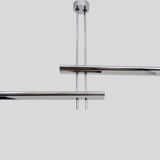 French Crown Halogen Pendant Chandelier from Maison Lucien Gau LG, 1980s