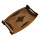 Plateau marqueterie en bois vintage - art déco