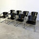 Vintage dining chairs by Willy Rizzo for Cidue set of 8, 1970s
