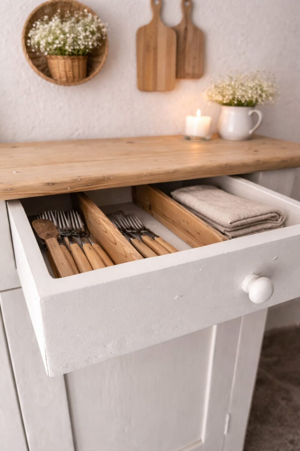 Parisian buffet in fir – chic country/bohemian style