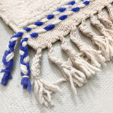 Moroccan Berber carpet beni ouarain contemporary with majorelle blue patterns