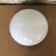Plafonnier, applique rond vintage en verre opalin