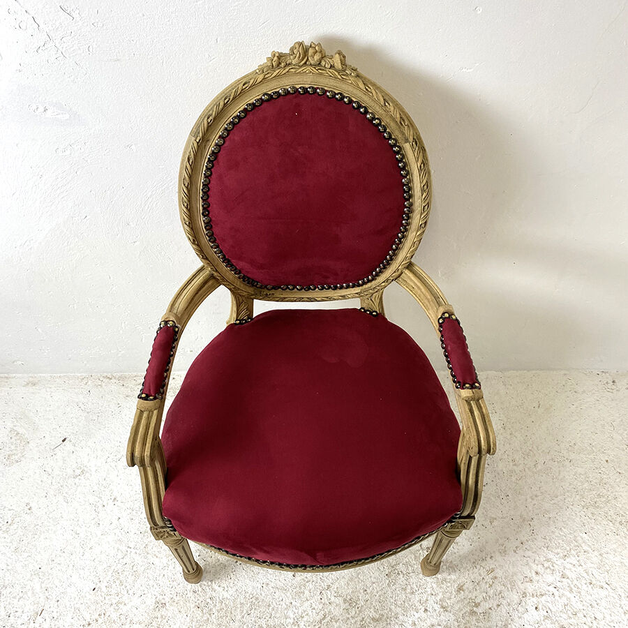 Louis XVI style medallion armchair