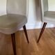 Pair of vintage mahogany and skai chairs