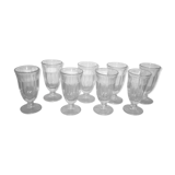 8 old wine glasses
