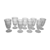 8 old wine glasses