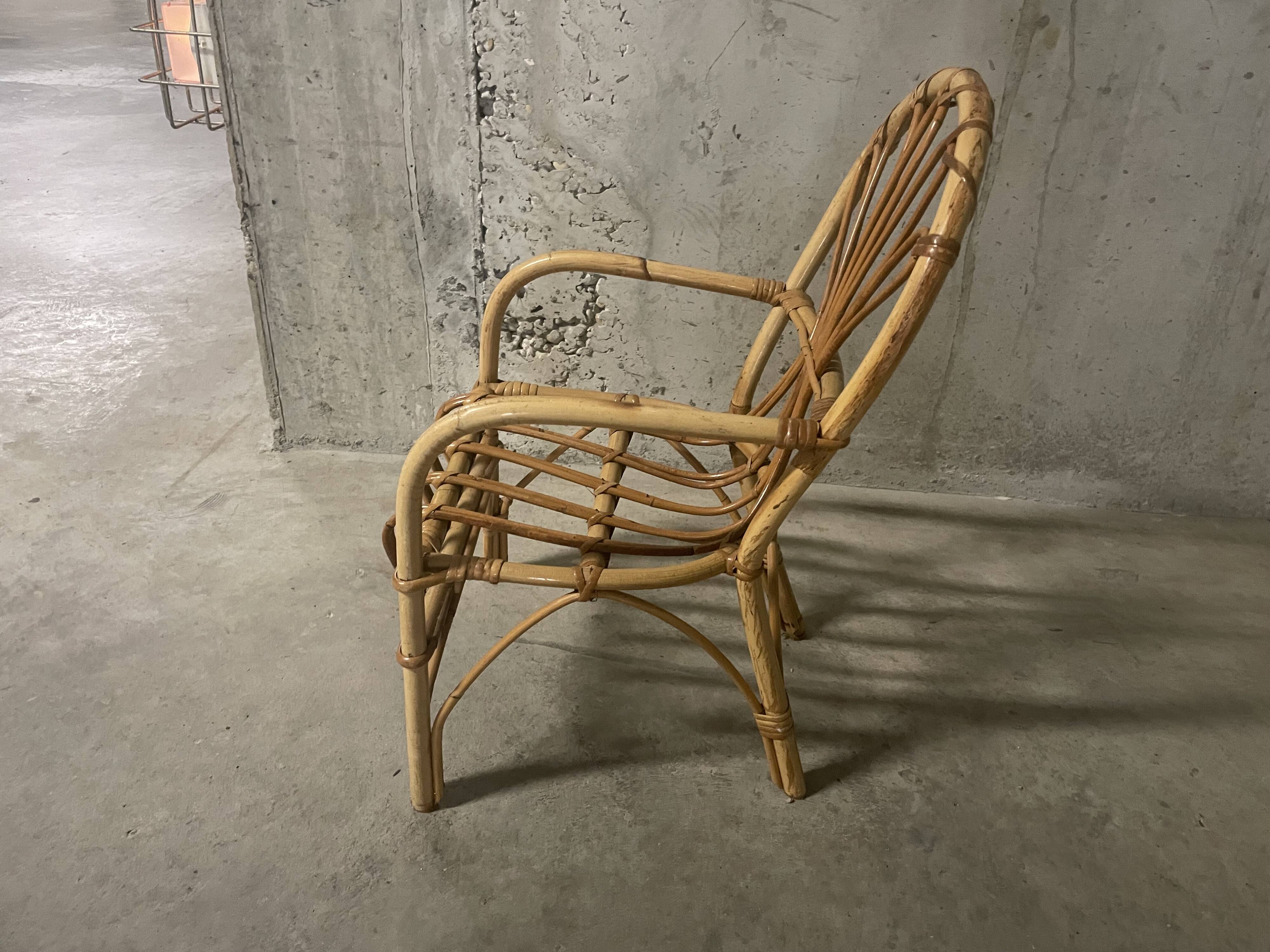 Child's rattan armchair