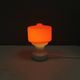 Glass table lamp, Swedish and from the 1980s, two-piece, in red/white glass