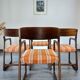 Series of 4 armchairs Baumann model flat called "sled"