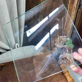 Wood and glass bamboo plateau