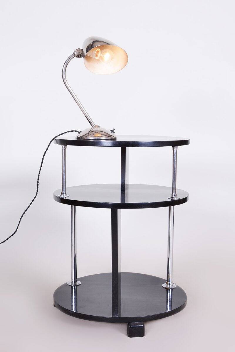 Art Deco Table Lamps in Chrome & Aluminium attributed to Franta Anyz for Napako, Czech, 1930s, Set of 2