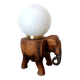 Elephant lamp and opaline