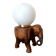 Elephant lamp and opaline