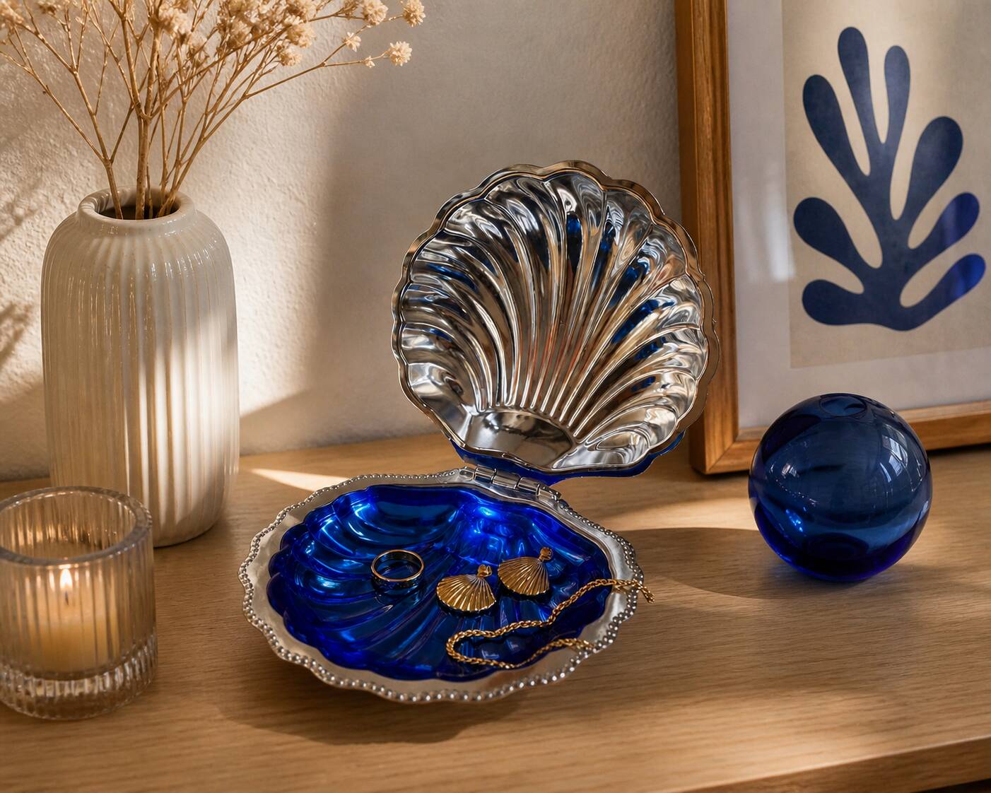 Shell butter dish