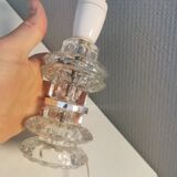 Swedish table lamp in hard pressed crystal glass, from Swedish SSA