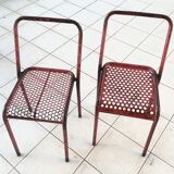 Duo industrial metal chairs