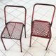 Duo industrial metal chairs
