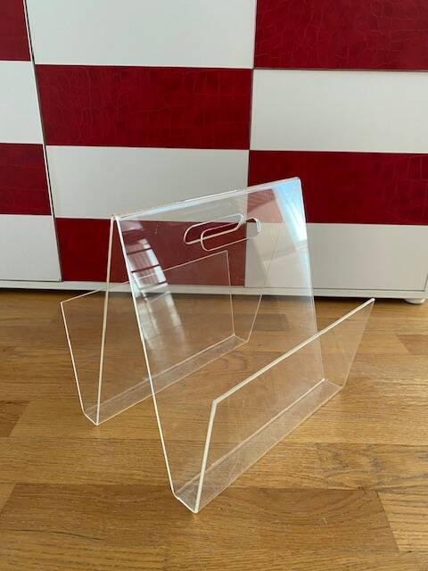 Vintage plexiglass magazine holder