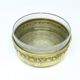 Art Deco sugar bowl, silver-plated brass, glass, Poland, 1930s