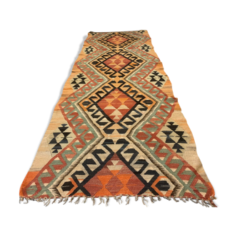 Tapis vieux turc étroit kilim runner 288x102 cm