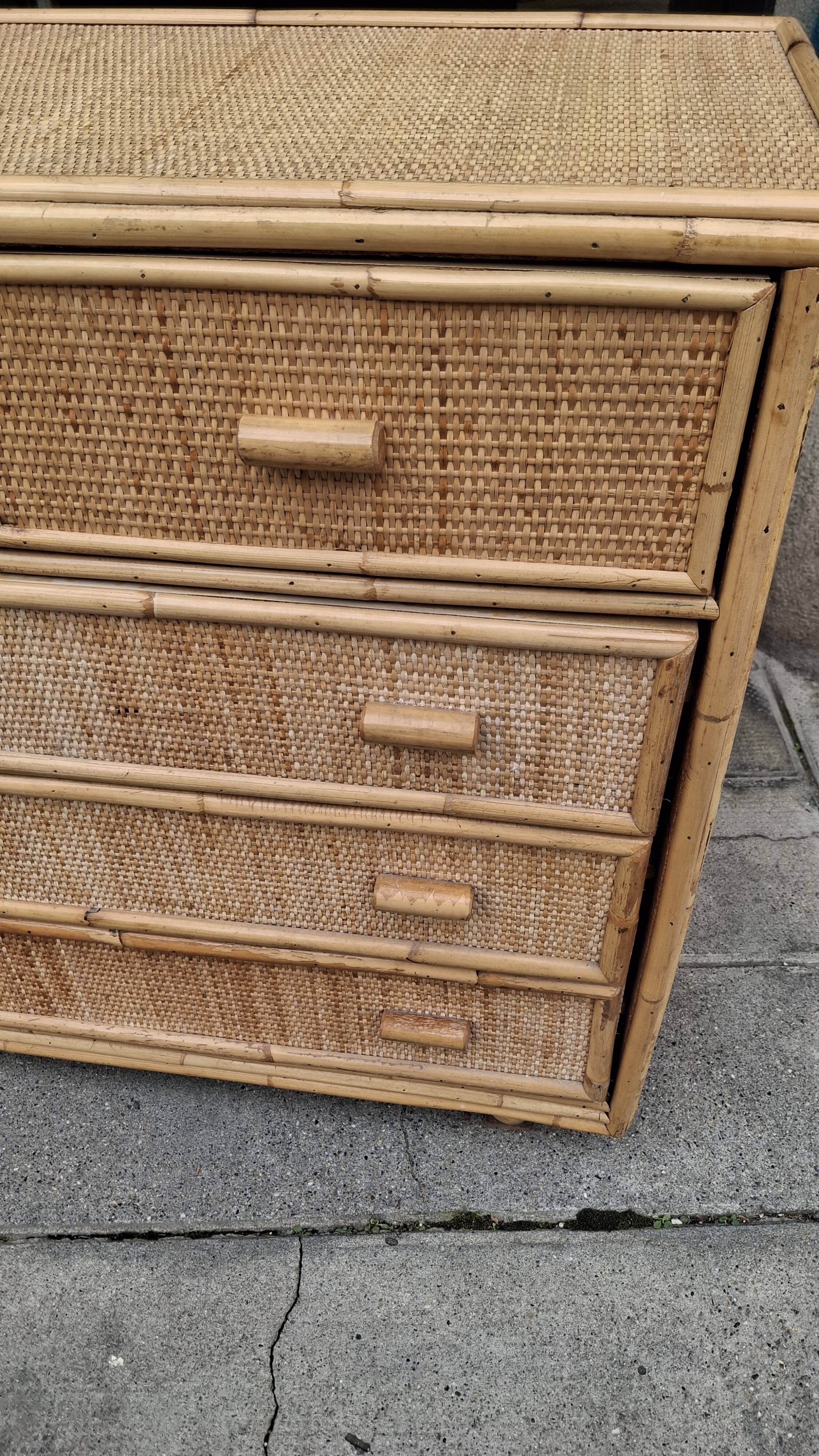Woven rattan and wicker furniture. Vintage.