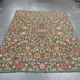 Large Floral Needlepoint Rug 217x277cm Teal Green Traditional Flatweave Carpet