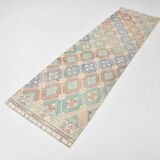 3x9 Soft Pastel Kilim Runner Rug, 81x286Cm