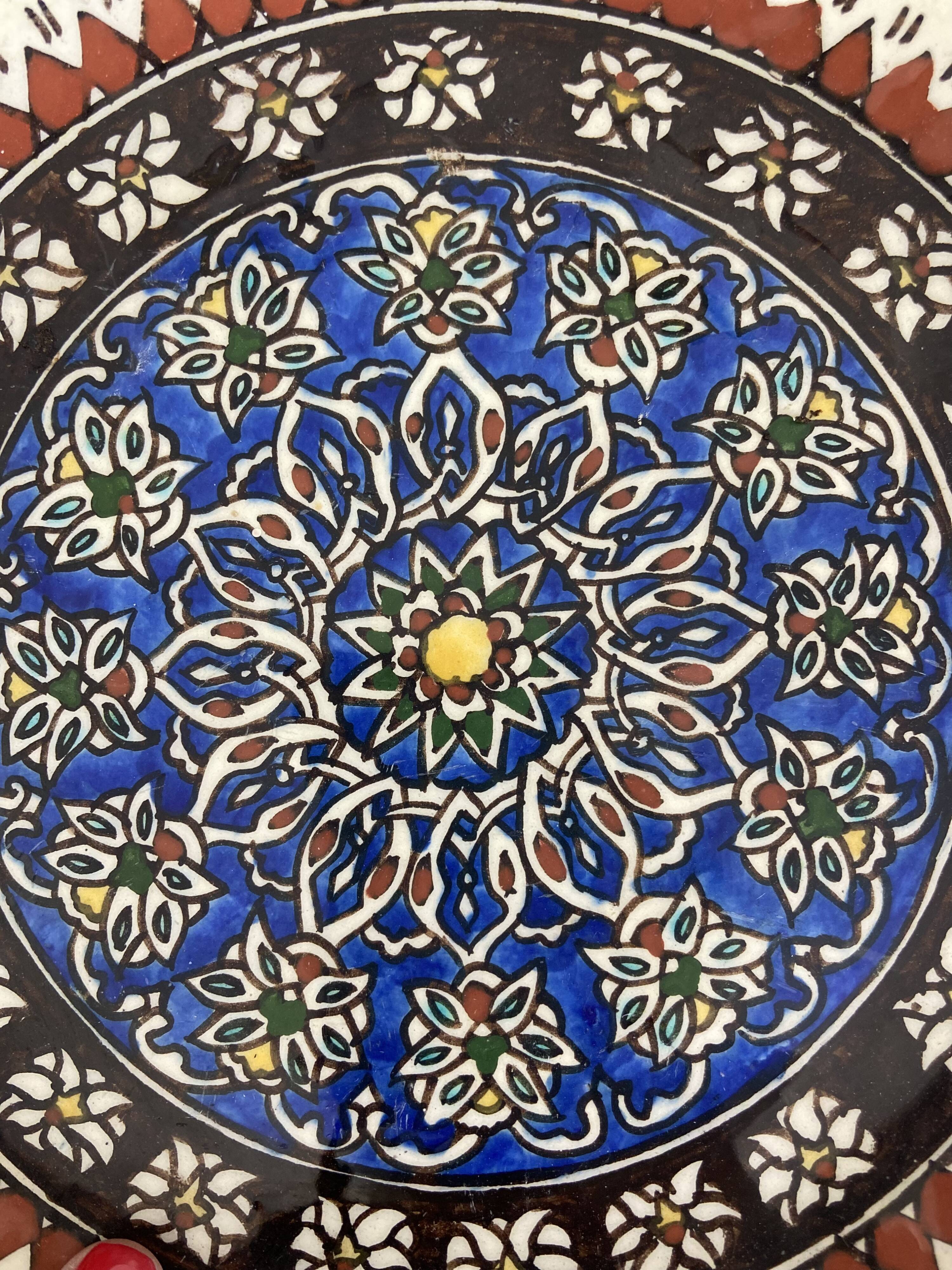 Decorative ceramic wall plate from iznik (Türkiye).