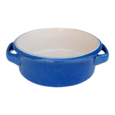 Plat à four en céramique bleue et blanche