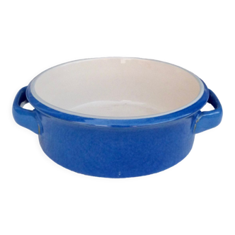 Plat à four en céramique bleue et blanche