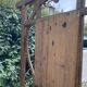 Old wooden entrance coat rack