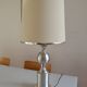 See delmas lamp 70's with fabric and metal lampshade