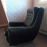 Vintage leather-like club chair