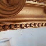 Former mirror gilded with pediment - 153 x 101 - Style Napoleon III