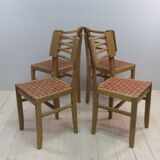 4x vintage dining chairs 1950s by Pierre Cruège