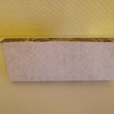 Table lamp, art deco, opaline, marble, bronze patinated metal, 30s/40s