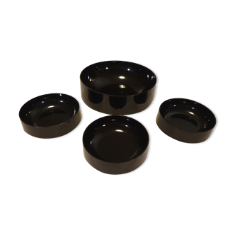 Ensemble de 4 coupes mélamine noire