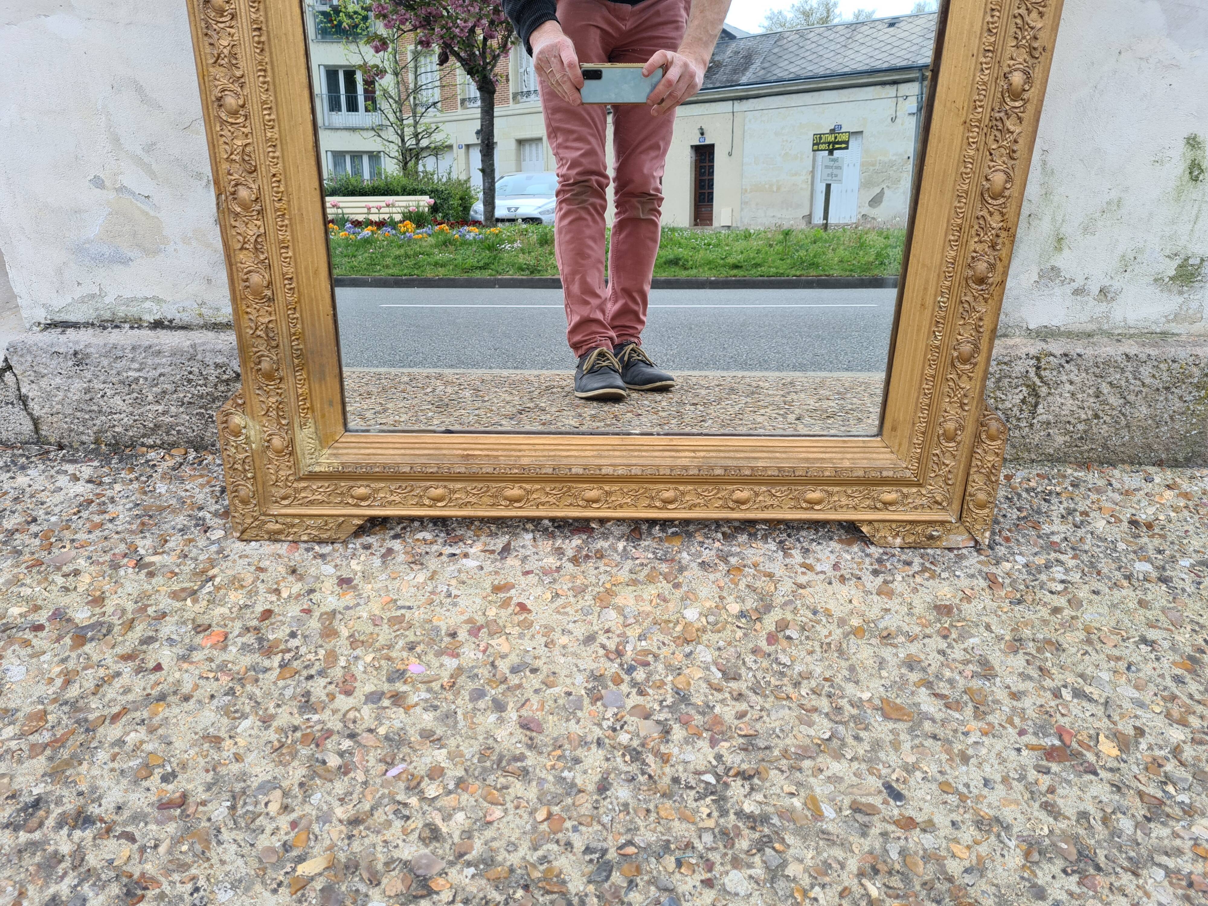 Golden pediment mirror