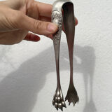 Silver-plated metal sugar tongs