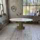 Travertine dining table 1970 Italy Tobia Scarpa