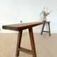 Large raw workshop bench with dowels - wabi-sabi spirit 175 cm