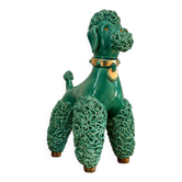 Caniche spaghetti en céramique mid-century