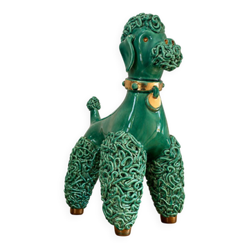 Large mid-century ceramic poodle spaghetti.