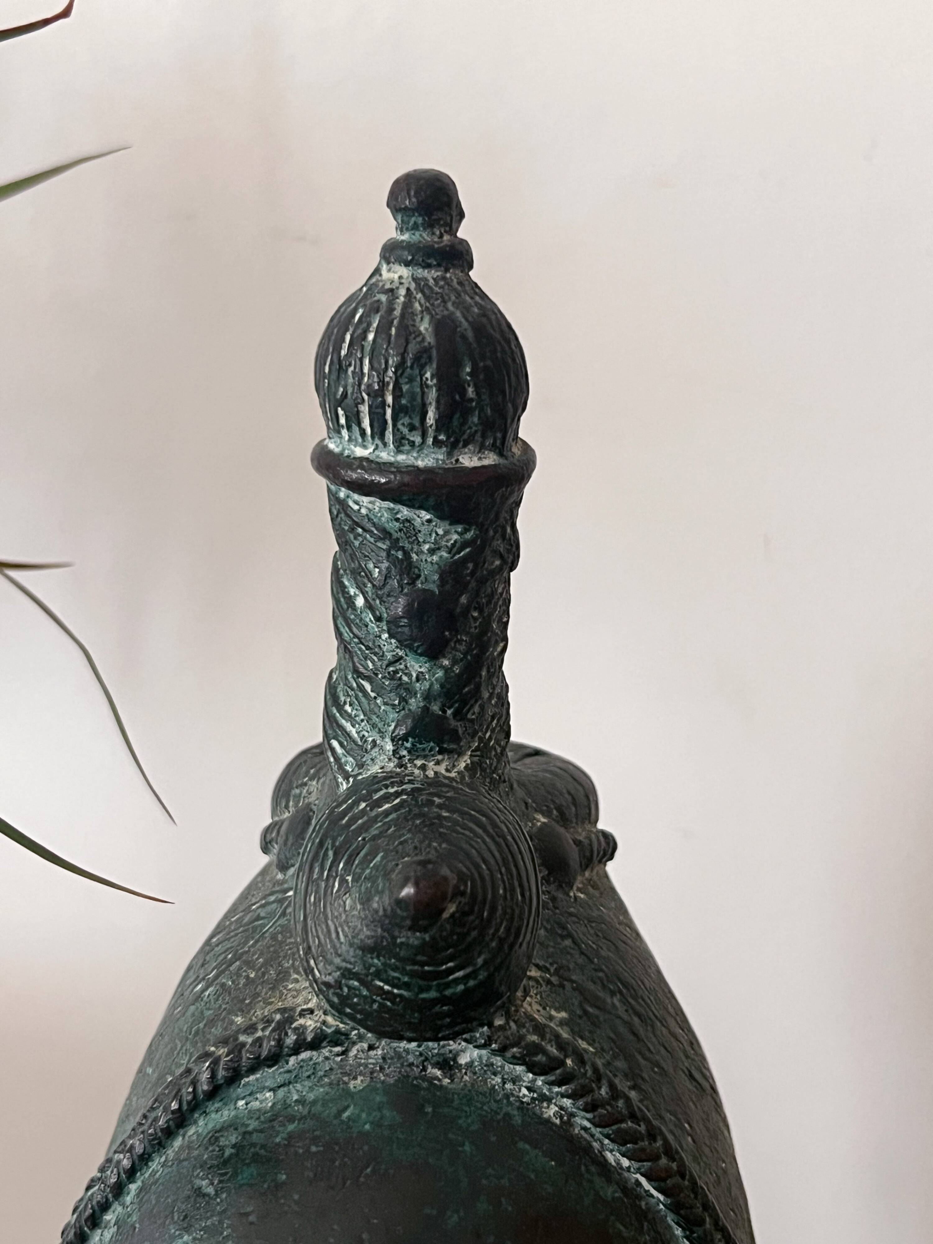 Ife head with bronze headdress (Nigeria)