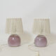 Pair of bedside lamps, rope blinds