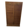 Double-column oak filing cabinet with curtains, 50.