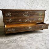 Antique 1903 French wedding chest trunk coffer, 1903 France.
