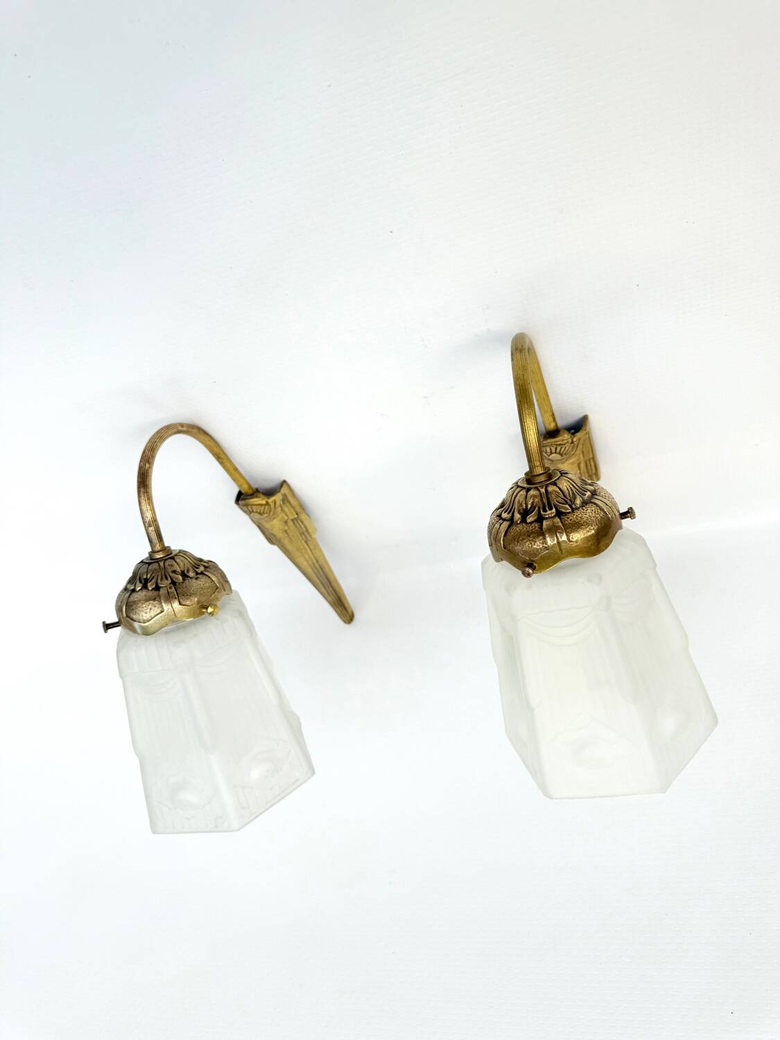 Antique art deco wall lights